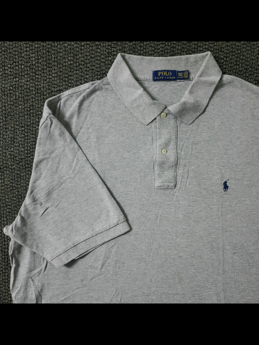 Polo Ralph Lauren Solid Gray Pique Polo Men's 2XLT TALL